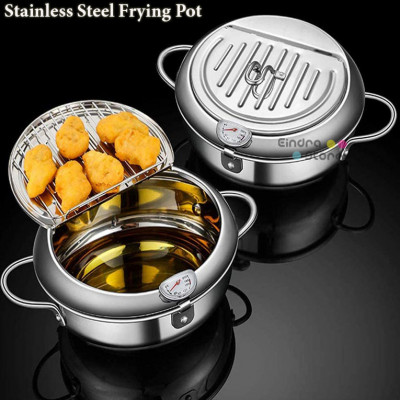 Stainless Steel Frying Pot : 3.4L
